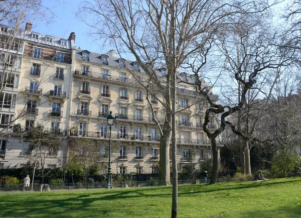 Residential Buildings Field Mars Gardens Next Eiffel Tower Paris France — Stock Photo, Image