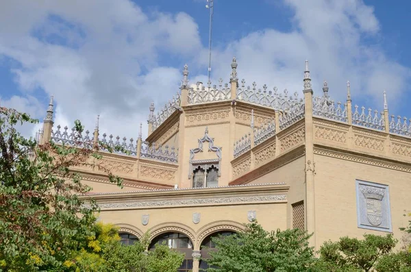 Parte Superior Del Pabellón Histórico Situado Parque Sevilla España — Foto de Stock