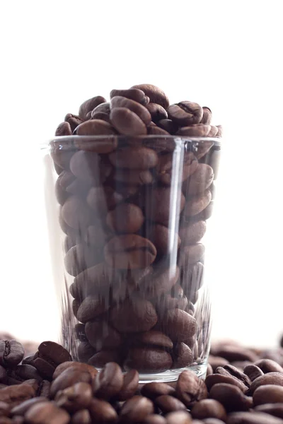 kahve çekirdekleri ile cam