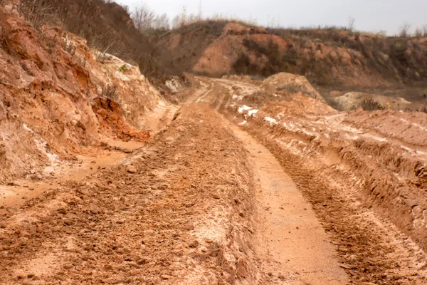 Kızıl kum sandpit üzerinde