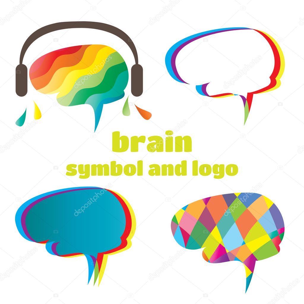 Brain symbol and logo