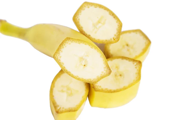 Bananes isolées sur fond blanc — Photo