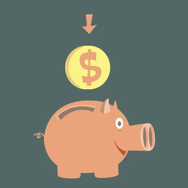 Moneybox for money — Stock Vector
