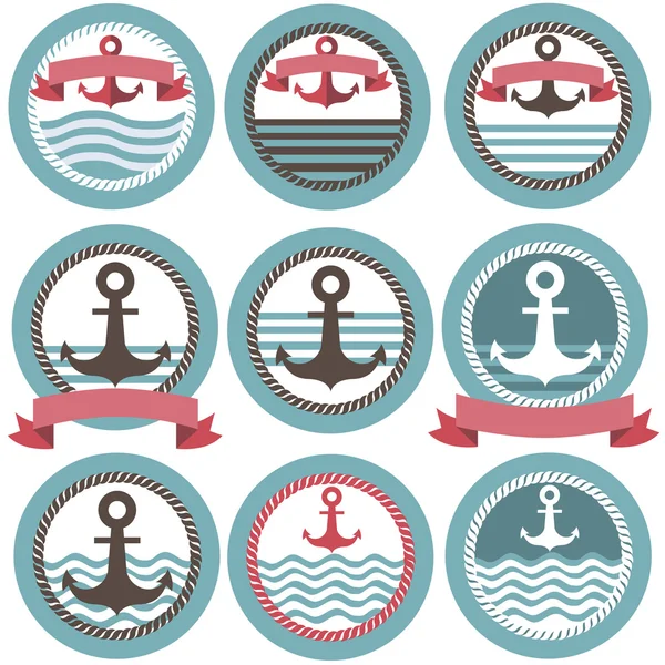 Nautical Icon Set — Stock Vector