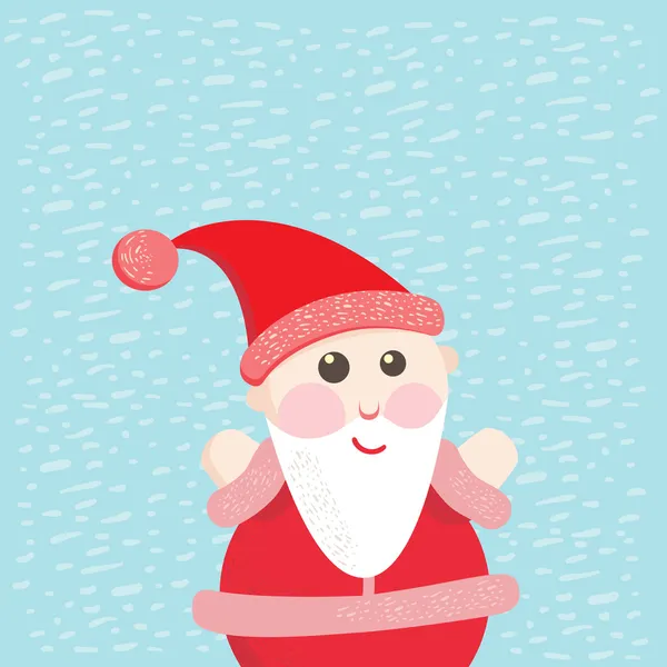 サンタ クロースと面白いクリスマスのポストカード. — ストック写真