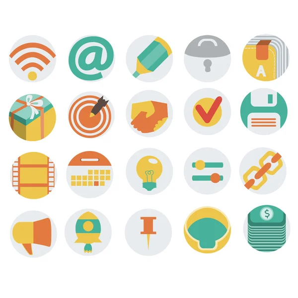 Icons in Flat Design — Stock Vector