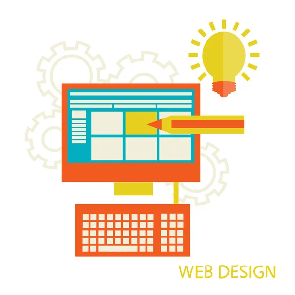Website Design Entwicklung — Stockvektor