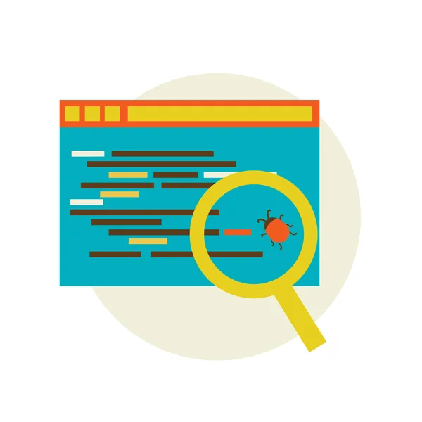 Error en el código de programación — Archivo Imágenes Vectoriales