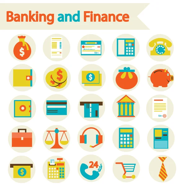 Banca y finanzas — Archivo Imágenes Vectoriales