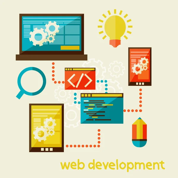 Desenvolvimento web — Vetor de Stock