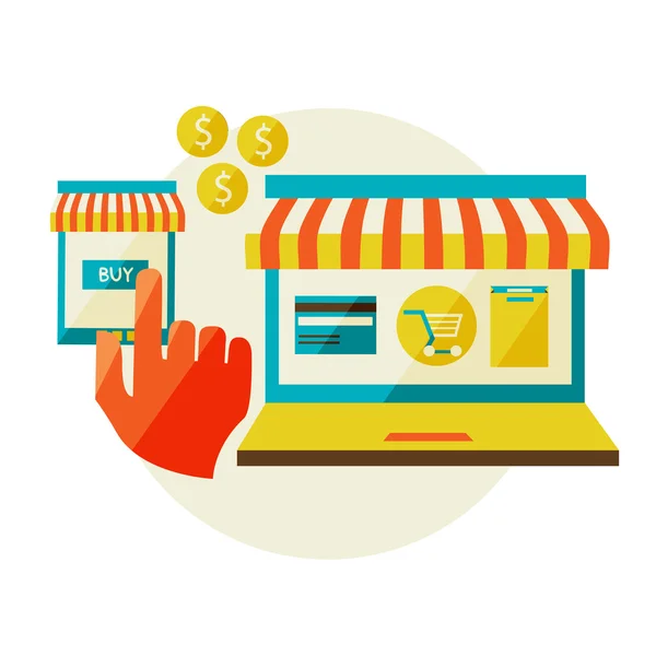 Online shopping. — Stock Vector
