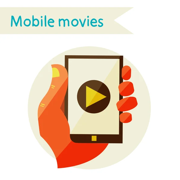 Mobile movies — Stock Vector