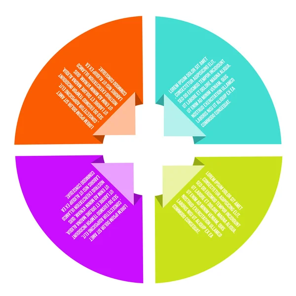 Kreis-Konzepte mit Symbolen Infografik — Stockvektor
