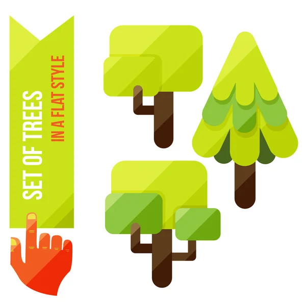 Serie di alberi — Vettoriale Stock
