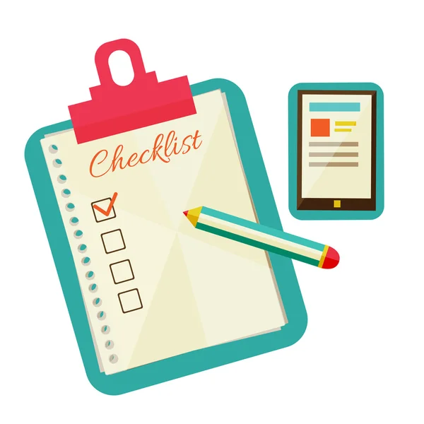 Vector illustration of check list — ストックベクタ