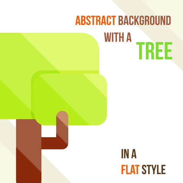 Fondo abstracto con un árbol — Vector de stock