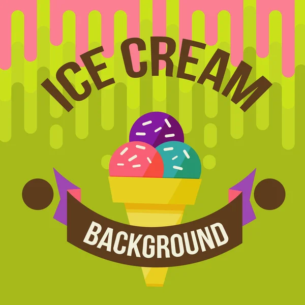 Ice cream background — Stock Vector