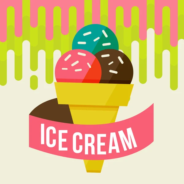 Ice cream background — Stock Vector