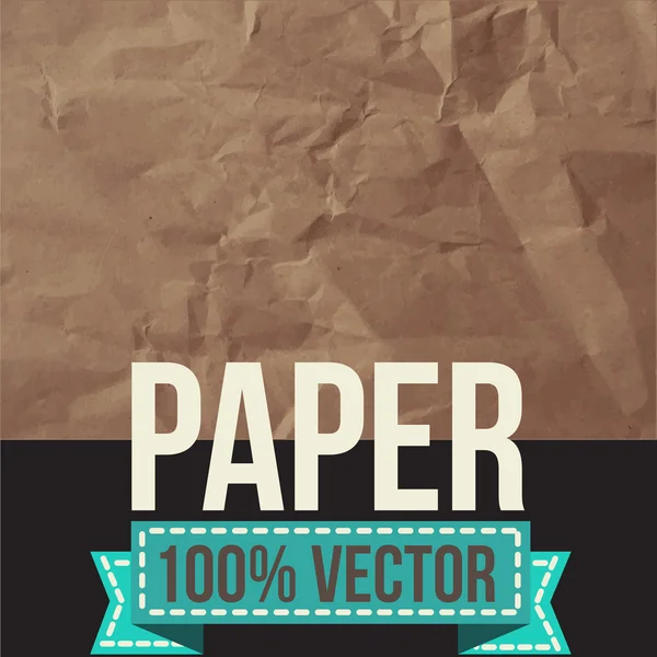 Texture of crumpled paper. Vector illustration. — Stock Vector