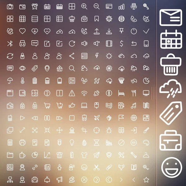 Vector set of icons for web and user interface design — Stock Vector