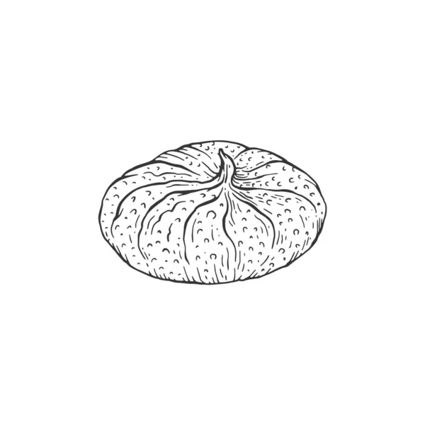 Suszone całe owoce figowe w ręku rysowane trawione styl wektor ilustracja izolowane. — Wektor stockowy