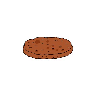 Burger patty minced meat, flattened and round ground beef for hamburger. Cartoon vector icon of meat for burger vector Burger patty minced meat, flattened and round ground beef for hamburger. Cartoon vector icon of meat for burger vector