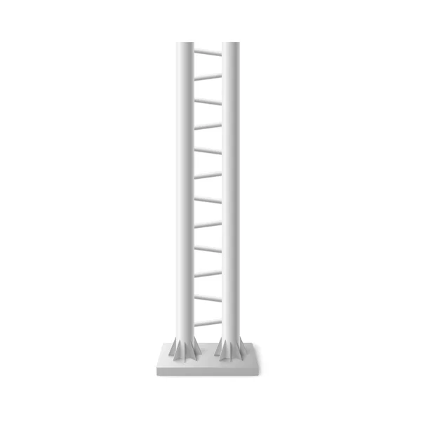 Plantilla de poste de acero o pilar de calle, ilustración vectorial realista aislada. — Vector de stock