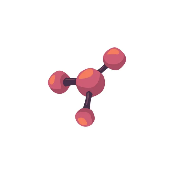 白に隔離された化学元素漫画のベクトル図の原子鎖. — ストックベクタ