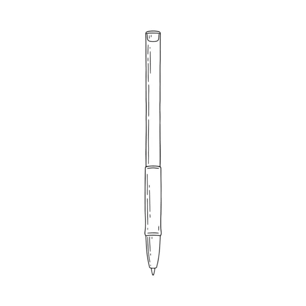 Penna handritad svart linje ikon eller symbol, skiss vektor illustration isolerad. — Stock vektor