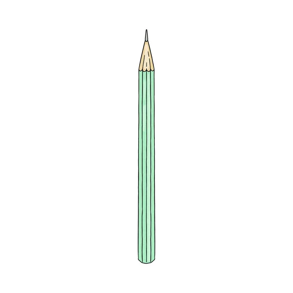 Hand drawn pencil in colored sketch style, doodle vector illustration isolated on white background. — Stock Vector