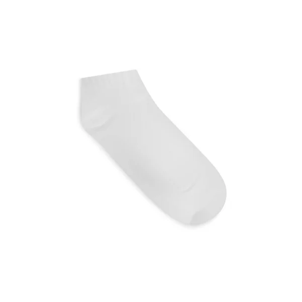 Bílá krátká prázdná ponožka, realistické šablony vektorové ilustrace izolované. — Stockový vektor