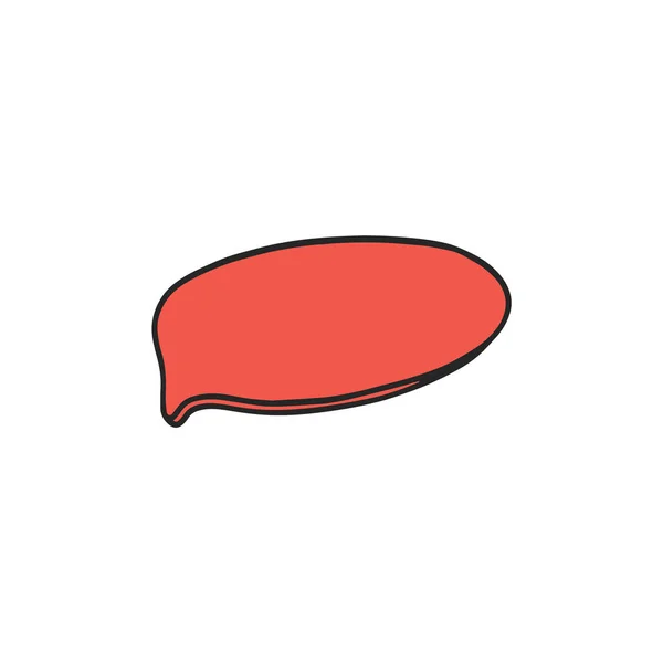 Μπαλόνι ομιλίας χωρίς κείμενο σε εικονογράφηση διανύσματος σκίτσο απομονωμένο σε λευκό — Διανυσματικό Αρχείο