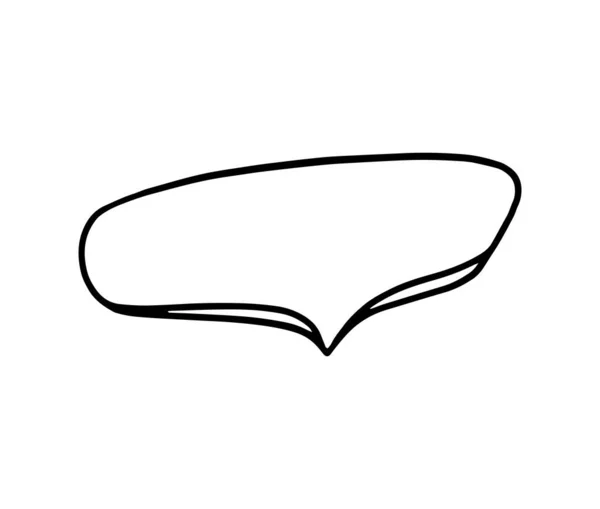 Balão de fala em branco em desenho ilustração vetorial isolado sobre fundo branco —  Vetores de Stock