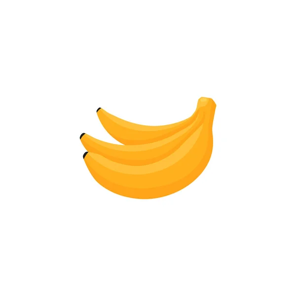 Banana bunch vector illustration. Yellow banana tropical plant food, cartoon realistic drawing isolated on white. — 图库矢量图片