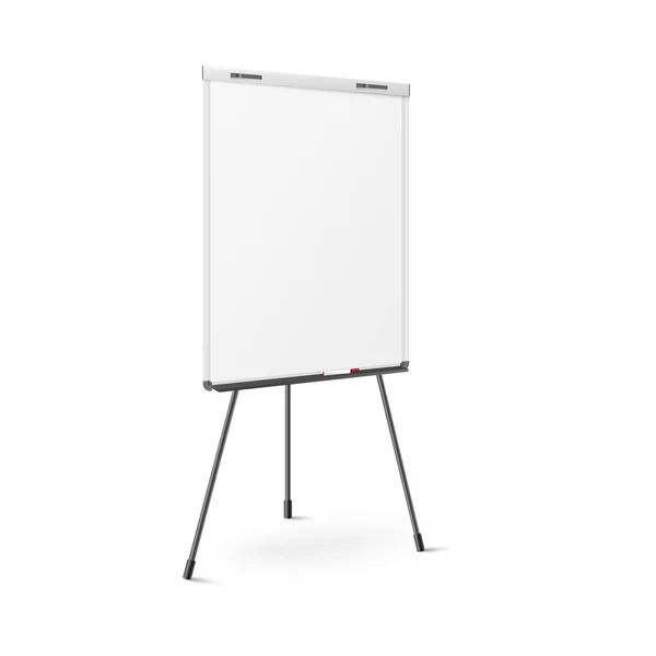 Flip chart template rotated at angle, realistic vector illustration isolated. — Vetor de Stock