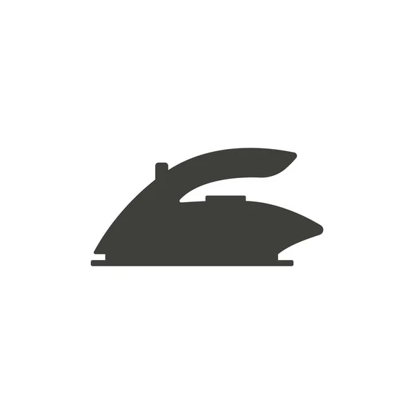 Silueta negra de hierro alisado o icono de glifo plano ilustración vectorial aislado. — Vector de stock