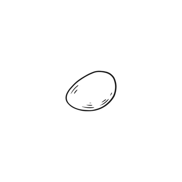 Natural concha pérola desenhada à mão esboço ilustração vetorial isolado no branco. — Vetor de Stock