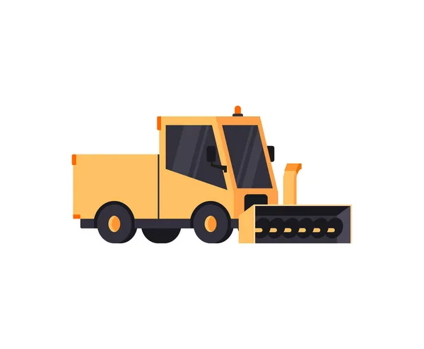 Snowplow truck icona colorata o simbolo piatto illustrazione vettoriale isolato. — Vettoriale Stock