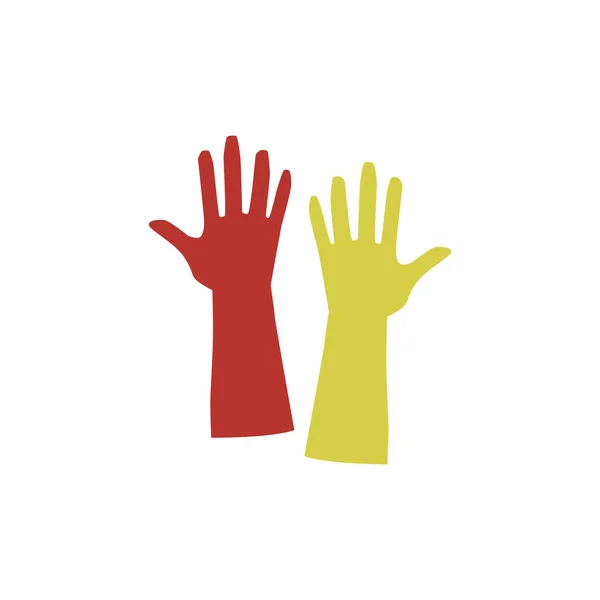 Donation And Volunteer Work Icons. Symbols Or Logo Of Human Care, Assistance For Health, Help And Hope Sign, Medical Charity And Blood Giving. Flat Design Elements In Red Color. Royalty Free SVG