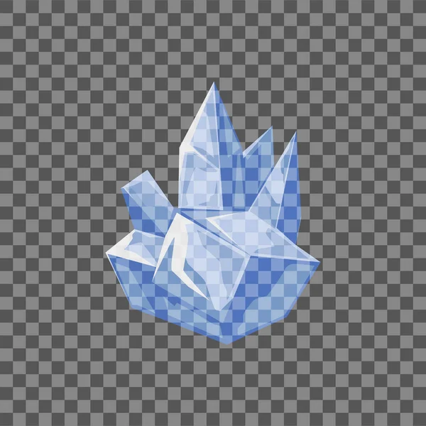Bloc de glace, iceberg en illustration vectorielle isolé sur fond transparent — Image vectorielle