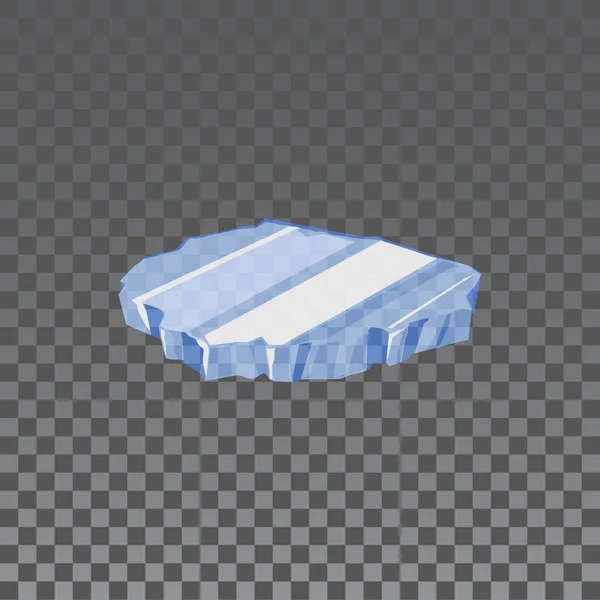 Eisblock oder arktischer Eisberg flacher Vektor Illustration isoliert auf transparent. — Stockvektor