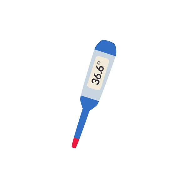Instrumento Electrónico Termómetro Médico Para Medir Temperatura Clínica Hogar Ilustración — Vector de stock