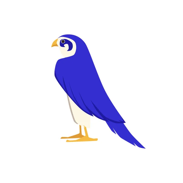 Antico Egitto Falco Uccello Sacro Fumetto Piatto Vettoriale Illustrazione Isolata — Vettoriale Stock
