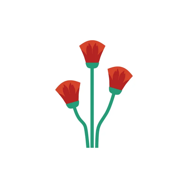 Egyptisk Lotusblomsterpiktogram Eller Symbol Flat Vektorillustrasjon Isolert Hvit Bakgrunn Lotusblomst – stockvektor