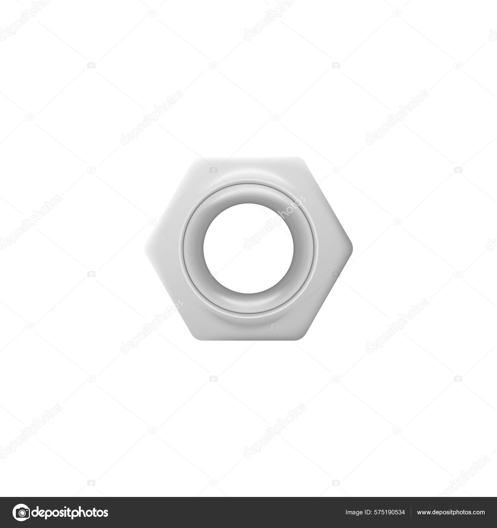 Hexagonal Grommet Metallic Eyelet Template Realistic Vector Hexagonal Grommet Metallic Eyelet Template Realistic Vector