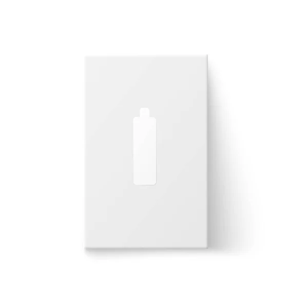 Weißes Papiertaschentuch Box Draufsicht Attrappe Realistische Vektorillustration Isoliert Auf Weißem — Stockvektor
