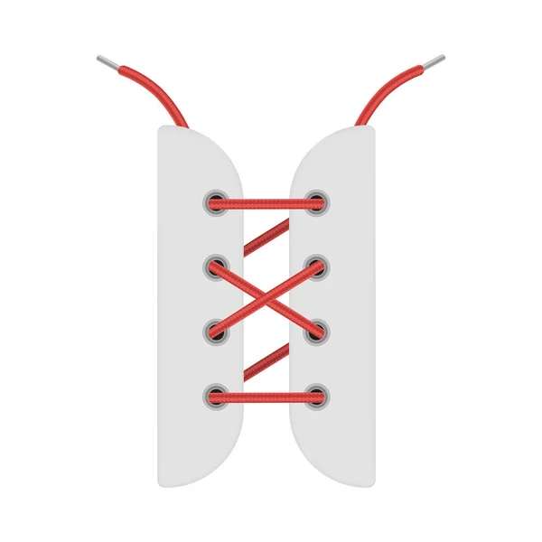 슈즈와 슈즈는 하얗게 그림인 템플릿을 끈이나 신발끈 — 스톡 벡터