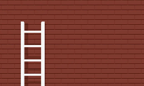 Drabinka Etapowa Opierająca Się Ceglanej Ścianie Koncepcjach Budowlanych Budowlanych Realistycznej — Wektor stockowy