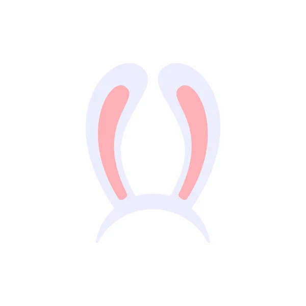 Cute Rabbit Ears Headband Masquerade Flat Style Vector Illustration Isolated — Vector de stock