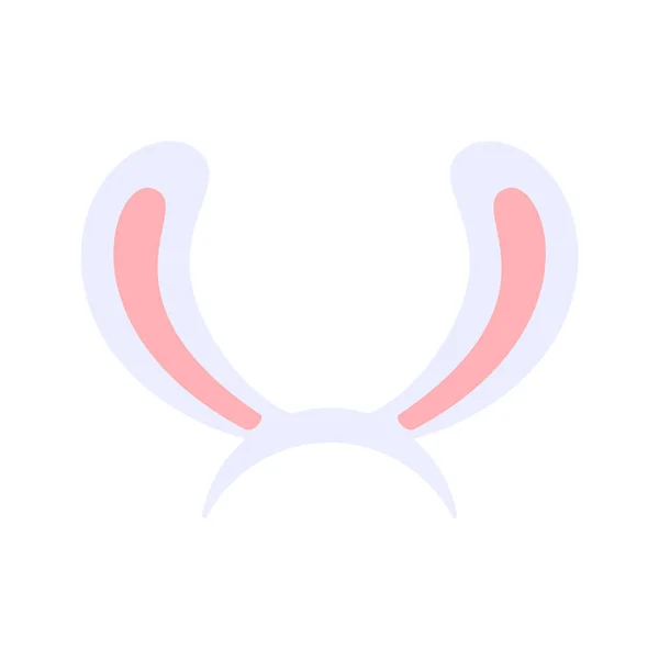 Holiday Headband Curved Bunny Ears Flat Style Vector Illustration Isolated — Διανυσματικό Αρχείο
